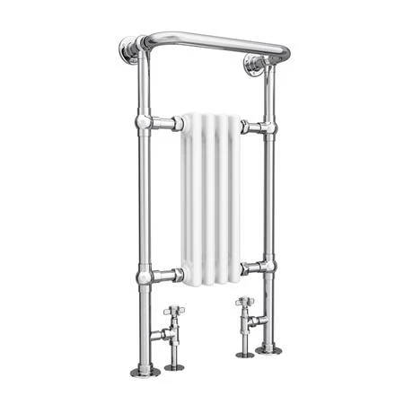 Traditional Mayfair Heated Towel Rail with Pair of Angled Crosshead Radiator Valves 5 Traditional Mayfair Heated Towel Rail with Pair of Angled Crosshead Radiator Valves - Image 3