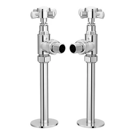 Traditional Mayfair Heated Towel Rail with Pair of Angled Crosshead Radiator Valves 6 Traditional Mayfair Heated Towel Rail with Pair of Angled Crosshead Radiator Valves - Image 4