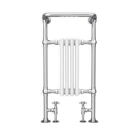 Traditional Mayfair Heated Towel Rail with Pair of Angled Crosshead Radiator Valves 7 Traditional Mayfair Heated Towel Rail with Pair of Angled Crosshead Radiator Valves - Image 5