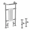 Traditional Mayfair Heated Towel Rail with Pair of Angled Crosshead Radiator Valves 1 Traditional Mayfair Heated Towel Rail with Pair of Angled Crosshead Radiator Valves -Radiators Shop X504 KES prod
